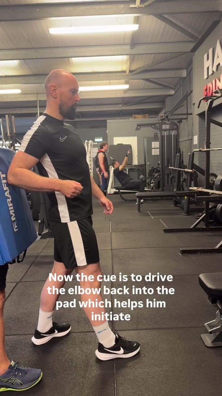 Callan Headrick coaching back row technique at Hanuman Muay Thai, Edinburgh